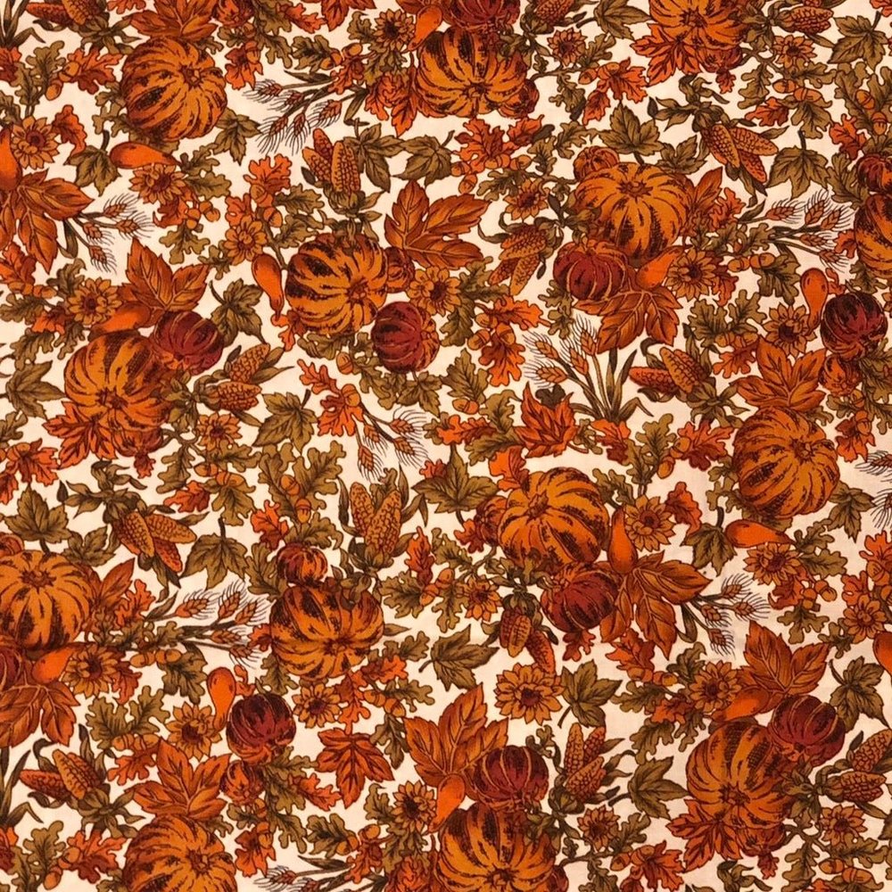 Pumpkin Harvest Quilting Fabric 33 ½"